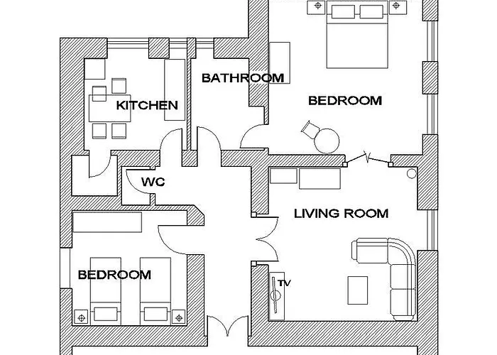 Center Big With Private Parking Daire *